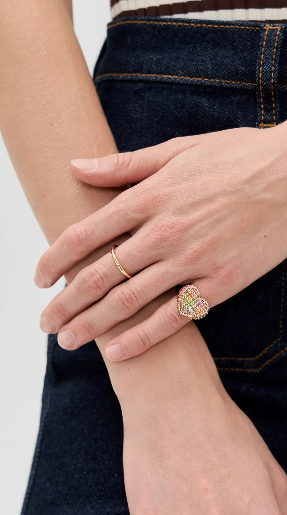 Yvonne Leon Chevaliere Cur Picotti Rainbow Ring