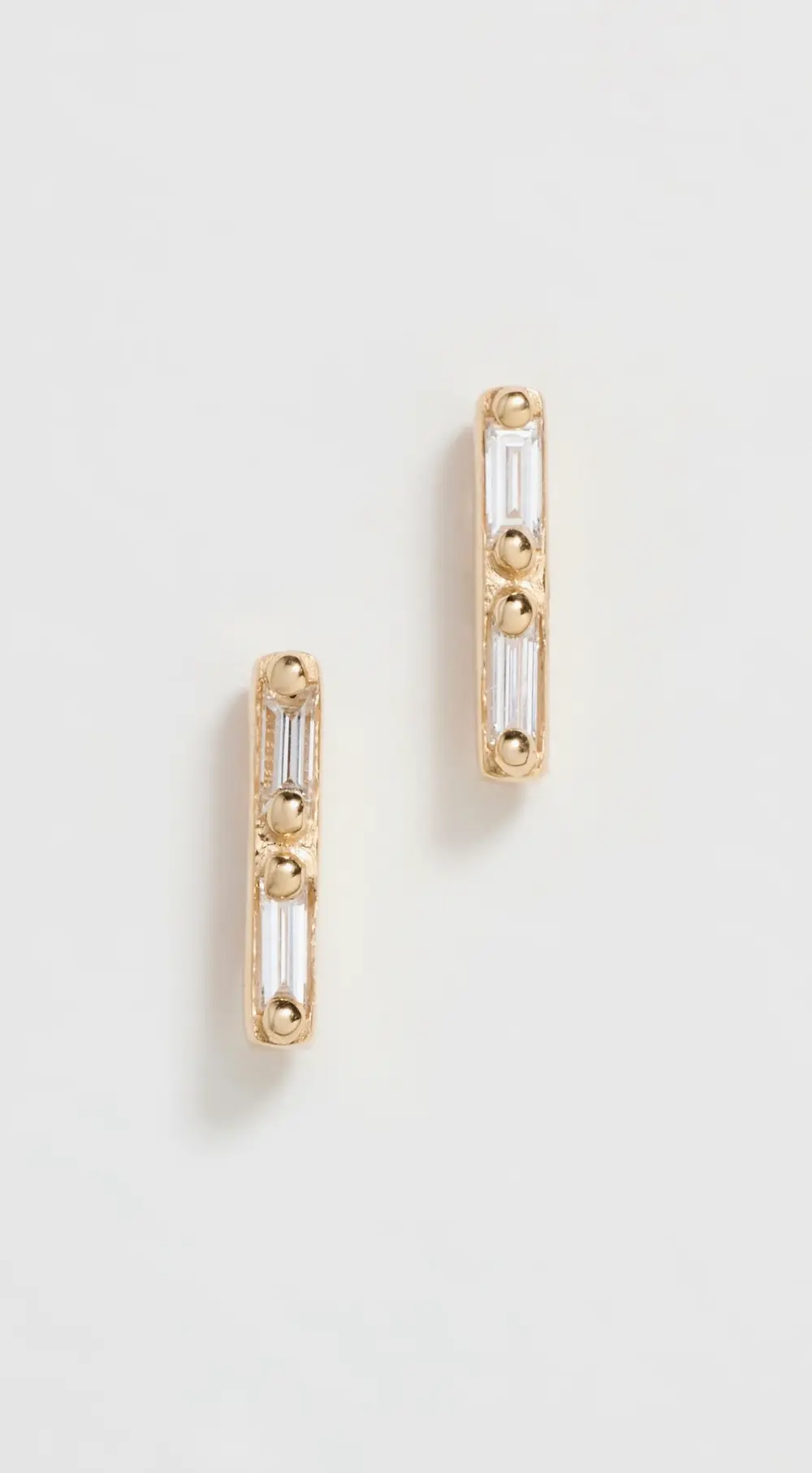 Kalan by Suzanne Kalan 14k Baguette Diamond Stick Studs