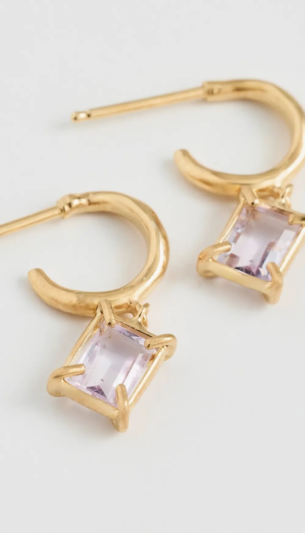Chan Luu Petite Hoop Earrings with Amethyst Drop