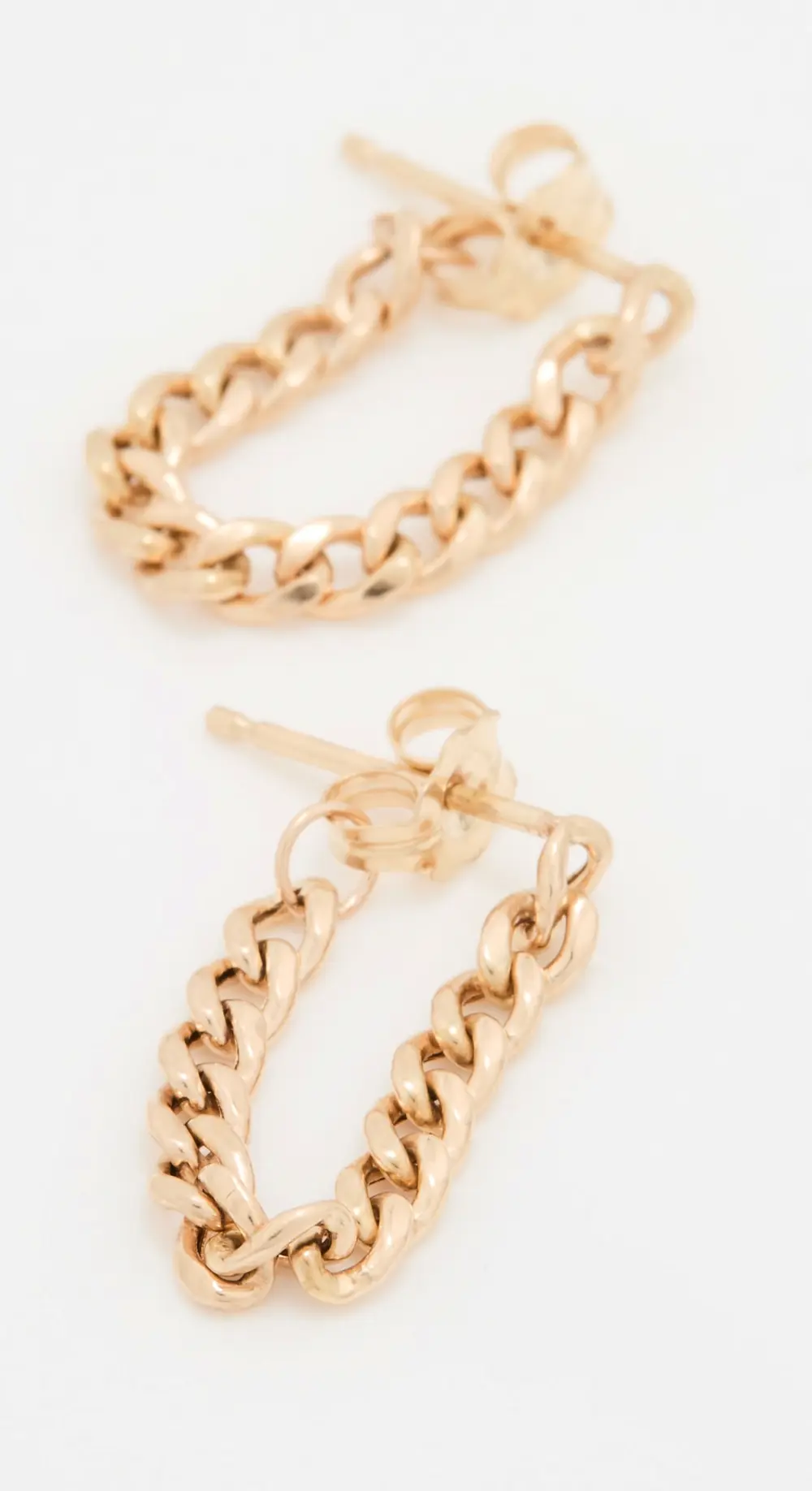 Zoe Chicco 14k Gold Small Curb Chain Huggie Earrings