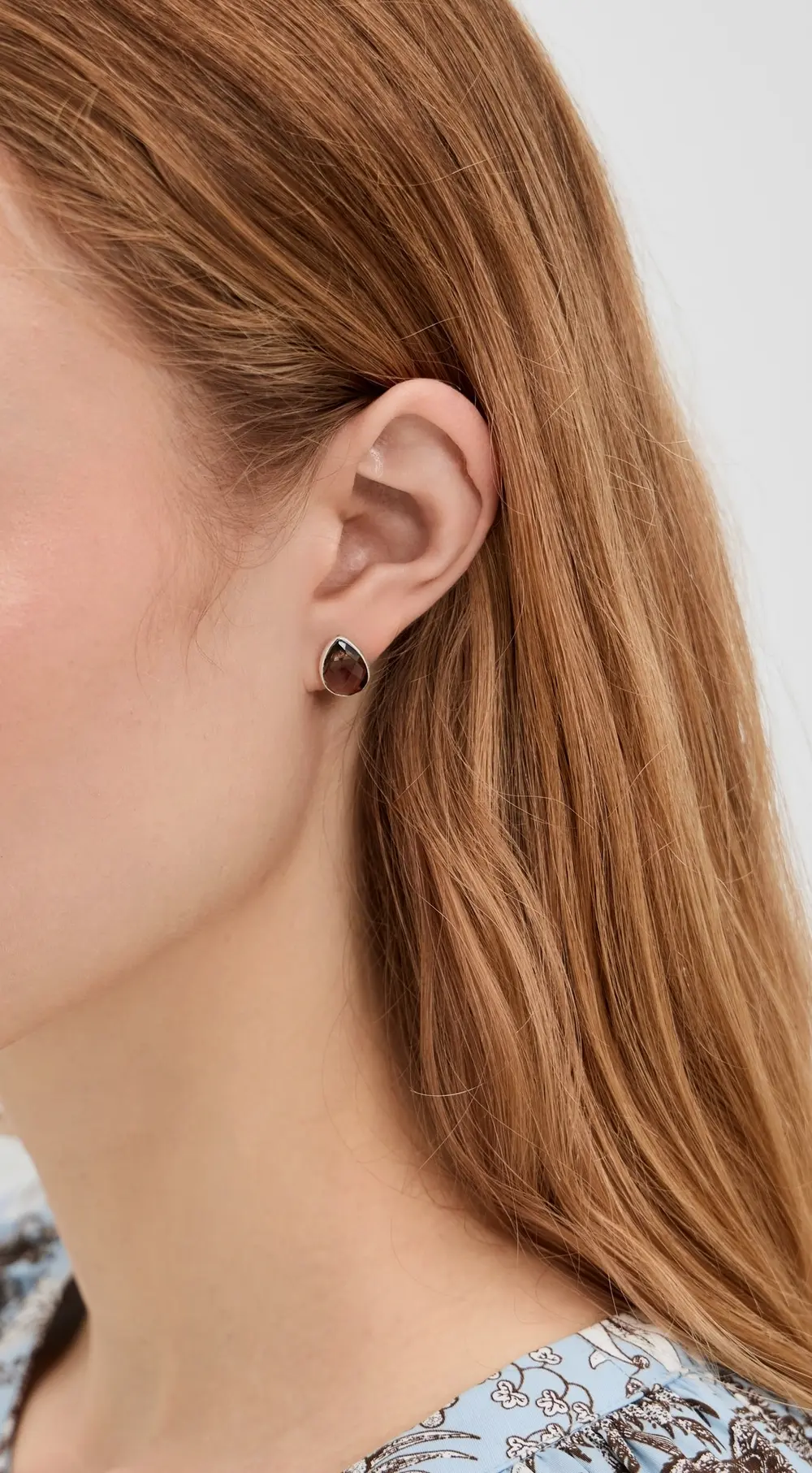 SHASHI Benington Smokey Quartz Studs