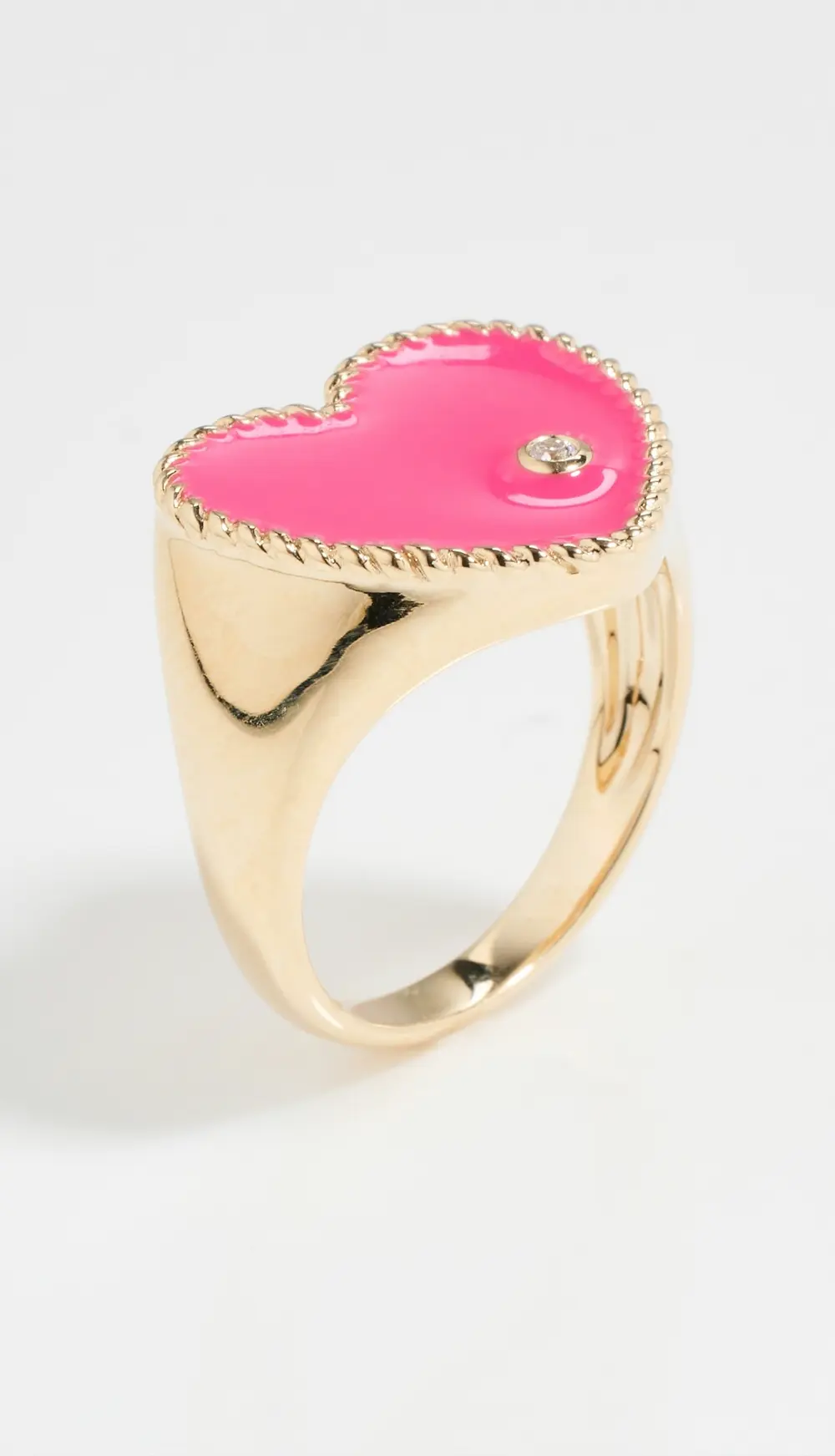 Yvonne Leon Chevaliere Coeur Neon Rose Ring