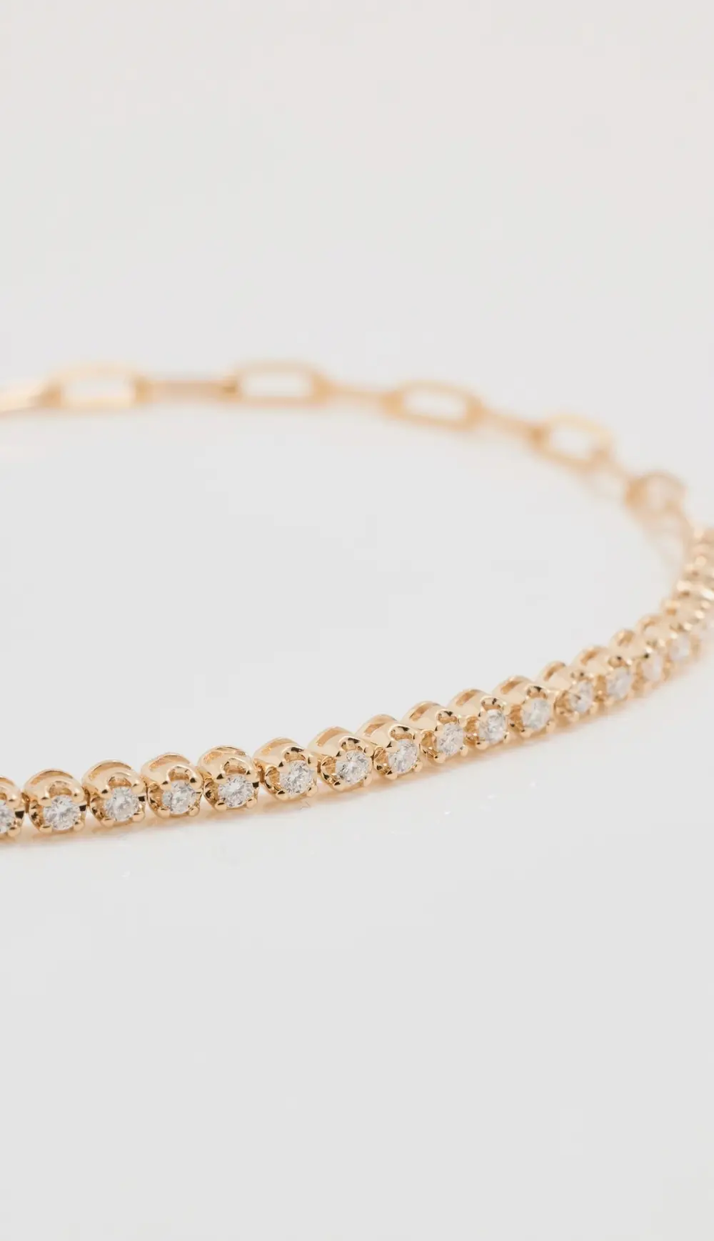 EF Collection 14k Diamond Segment Mini Link Bracelet