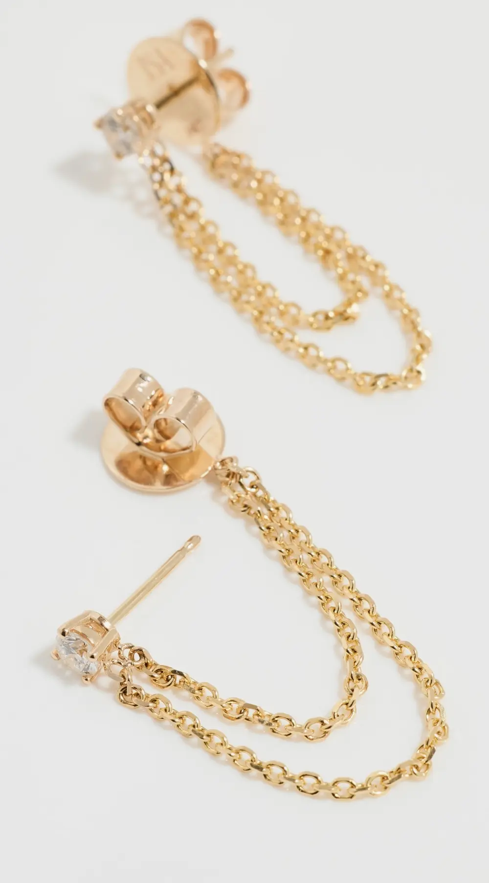 Isa Grutman 14k Diamond Chain Studs