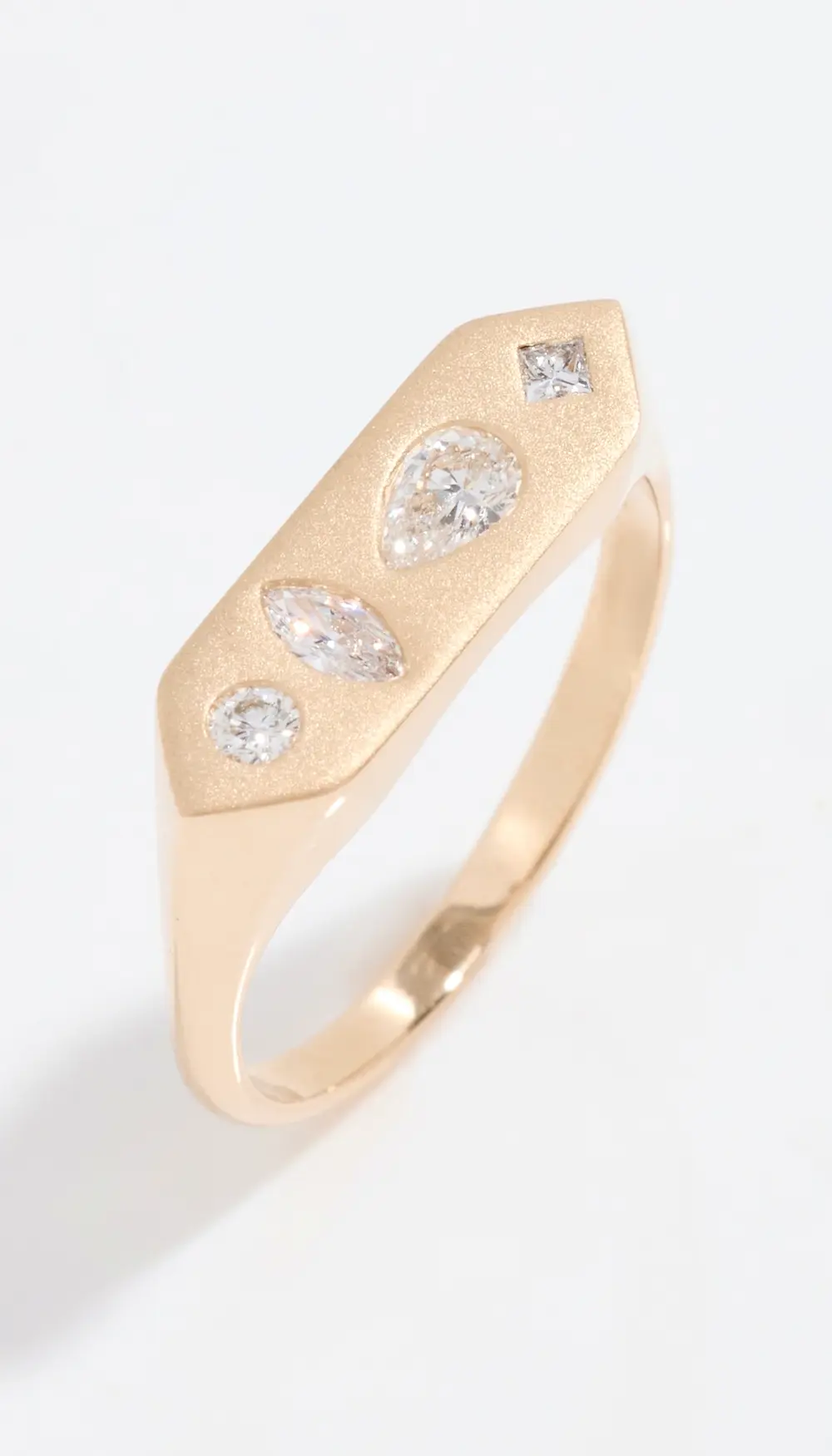 Zoe Chicco 14k Gold Mosaic Bar Signet Ring