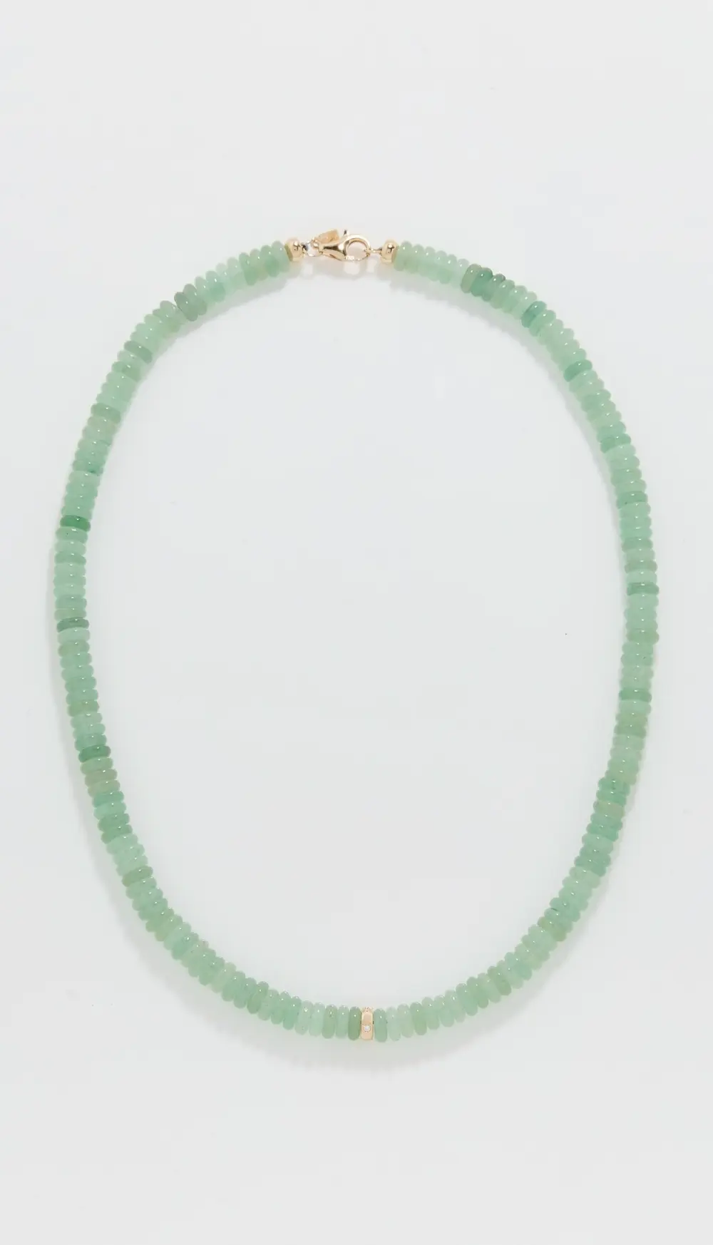 EF Collection 14k Jumbo Green Aventurine Bead Necklace