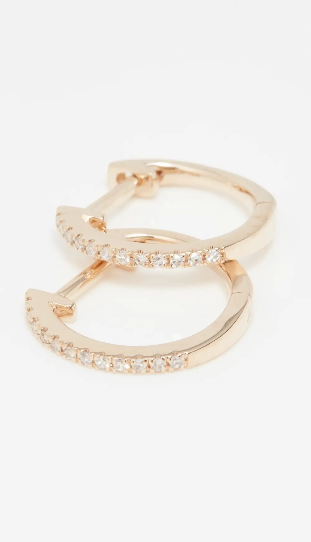 EF Collection 14k Gold Diamond Huggie Earrings