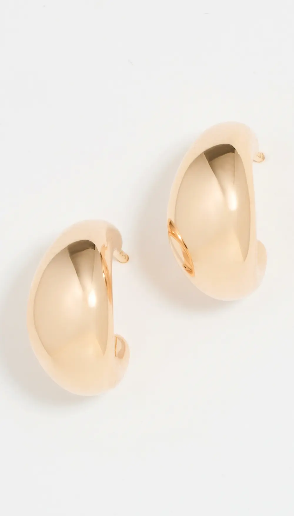 EF Collection 14k Gold Jumbo Dome Hoop Earrings