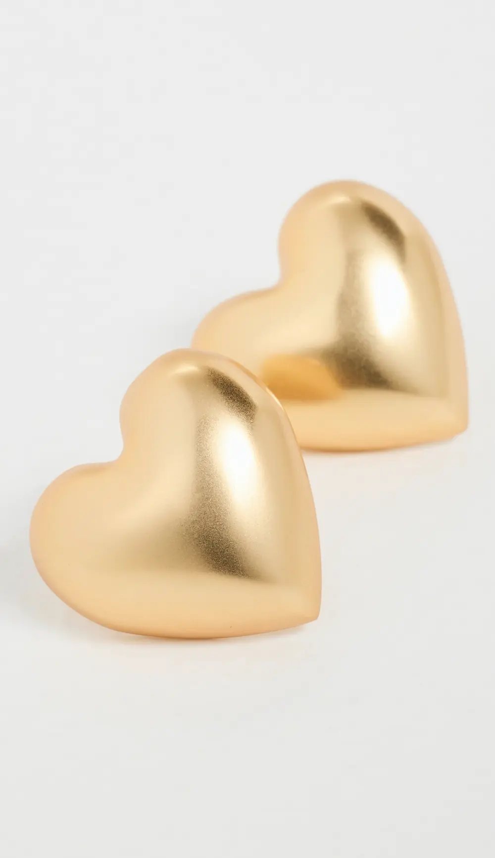 Roxanne Assoulin The Puffy Heart Gold Stud Earrings