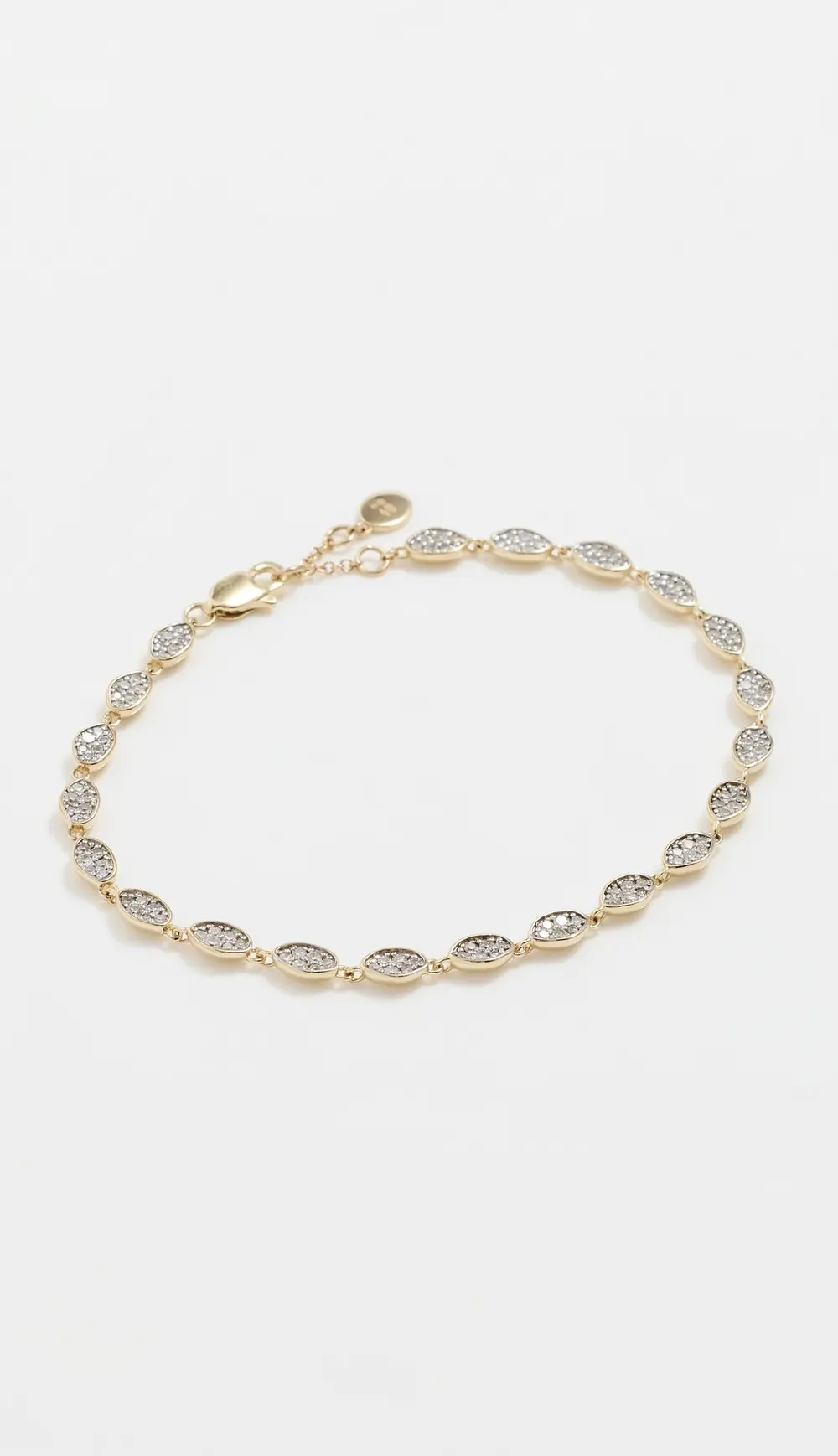 By Pariah 14k Diamond Cluster Eternity Bracelet