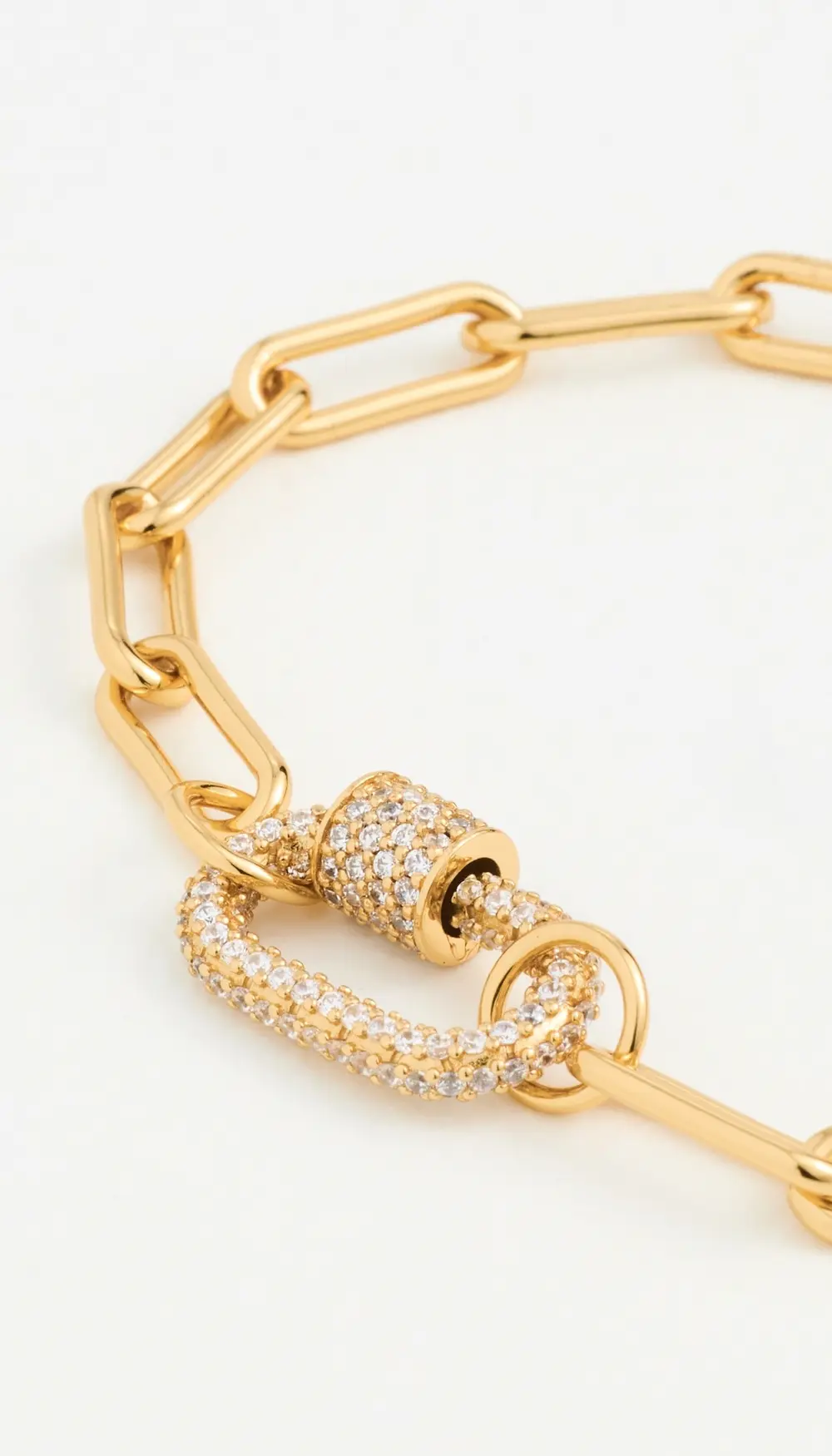 Madewell Pave Carabiner Paperclip Chain Bracelet