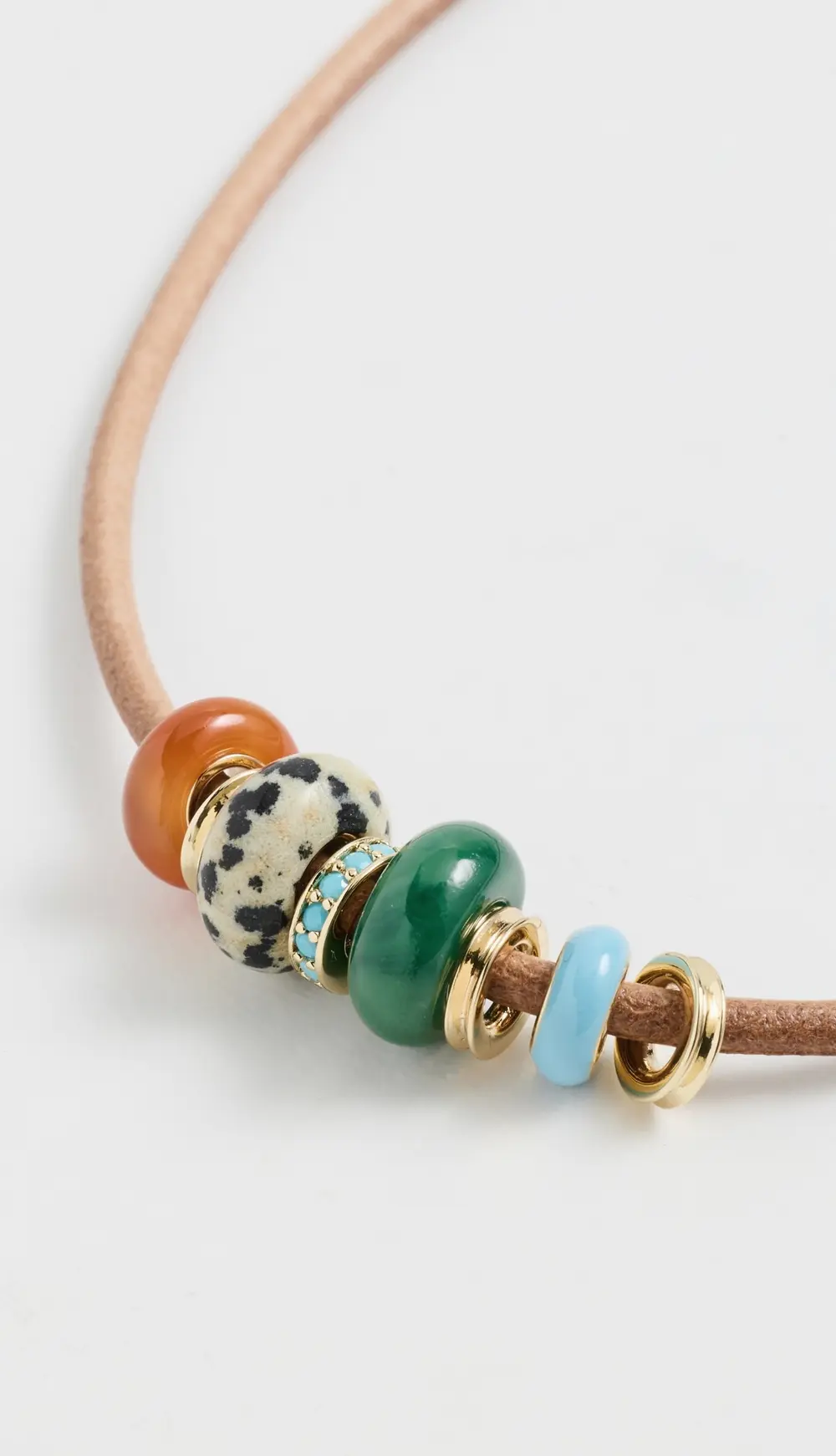 Roxanne Assoulin Semi Sliders On Leather Cord Necklace