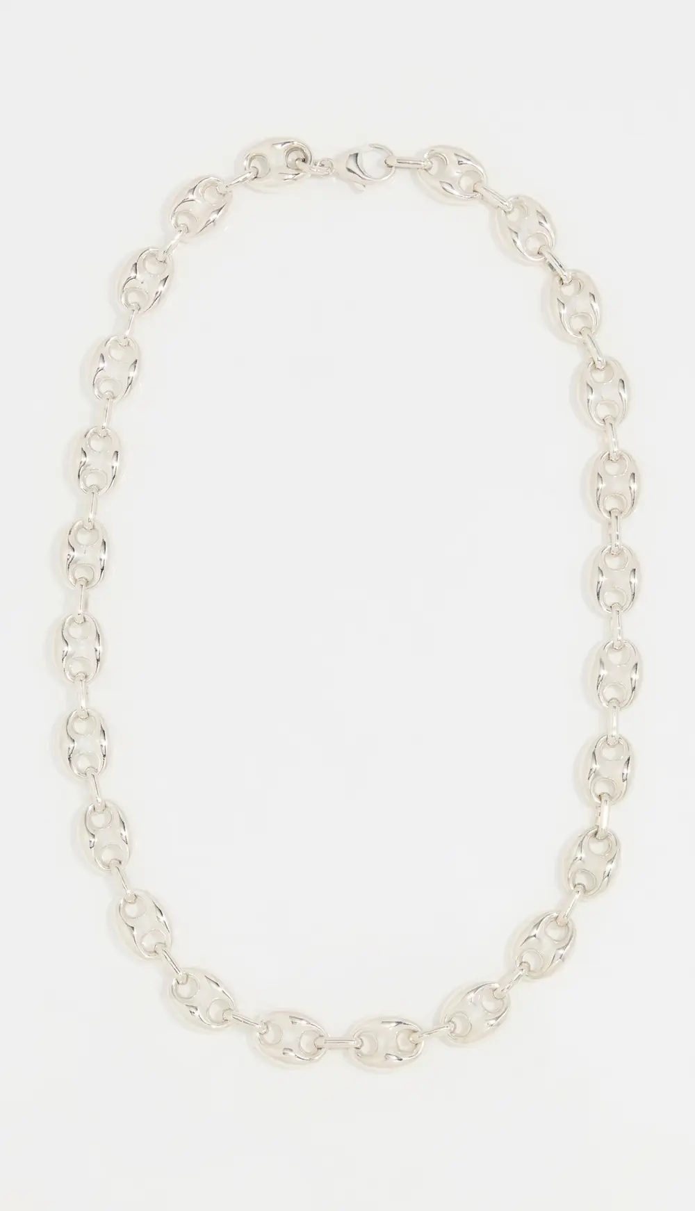 Zoe Chicco Sterling Silver Large Puffed Mariner Chain Necklace