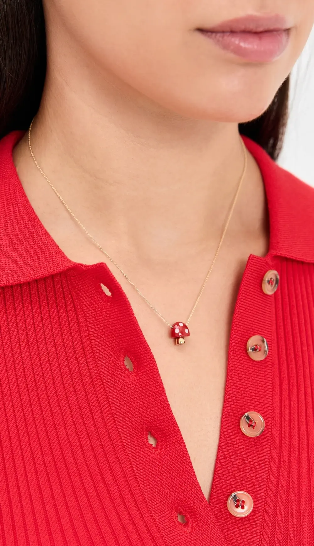 ALIITA Aminita Red with White Pois Necklace