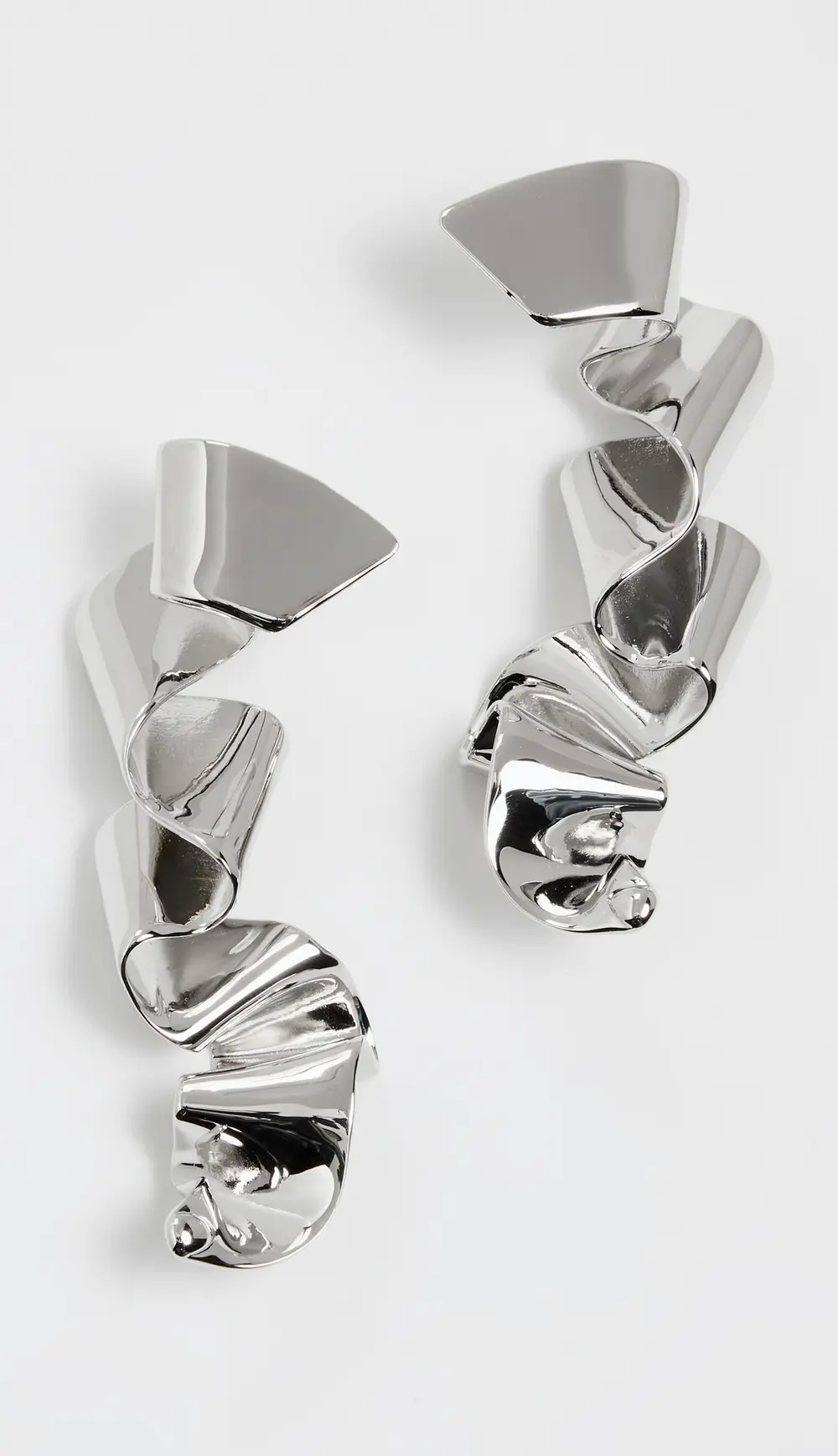 Elsie Frieda Metal Sculpture Ribbon Earrings