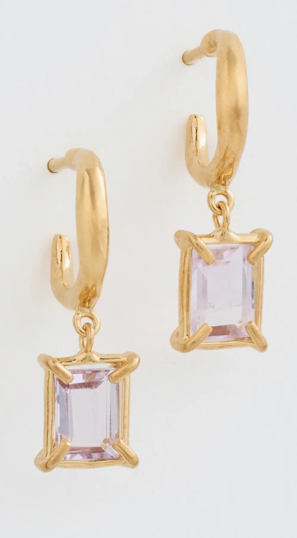 Chan Luu Petite Hoop Earrings with Amethyst Drop