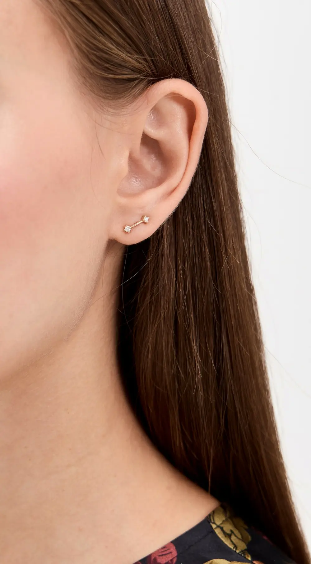 Zoe Chicco 14k Gold Prong Dash Single Stud Earrings