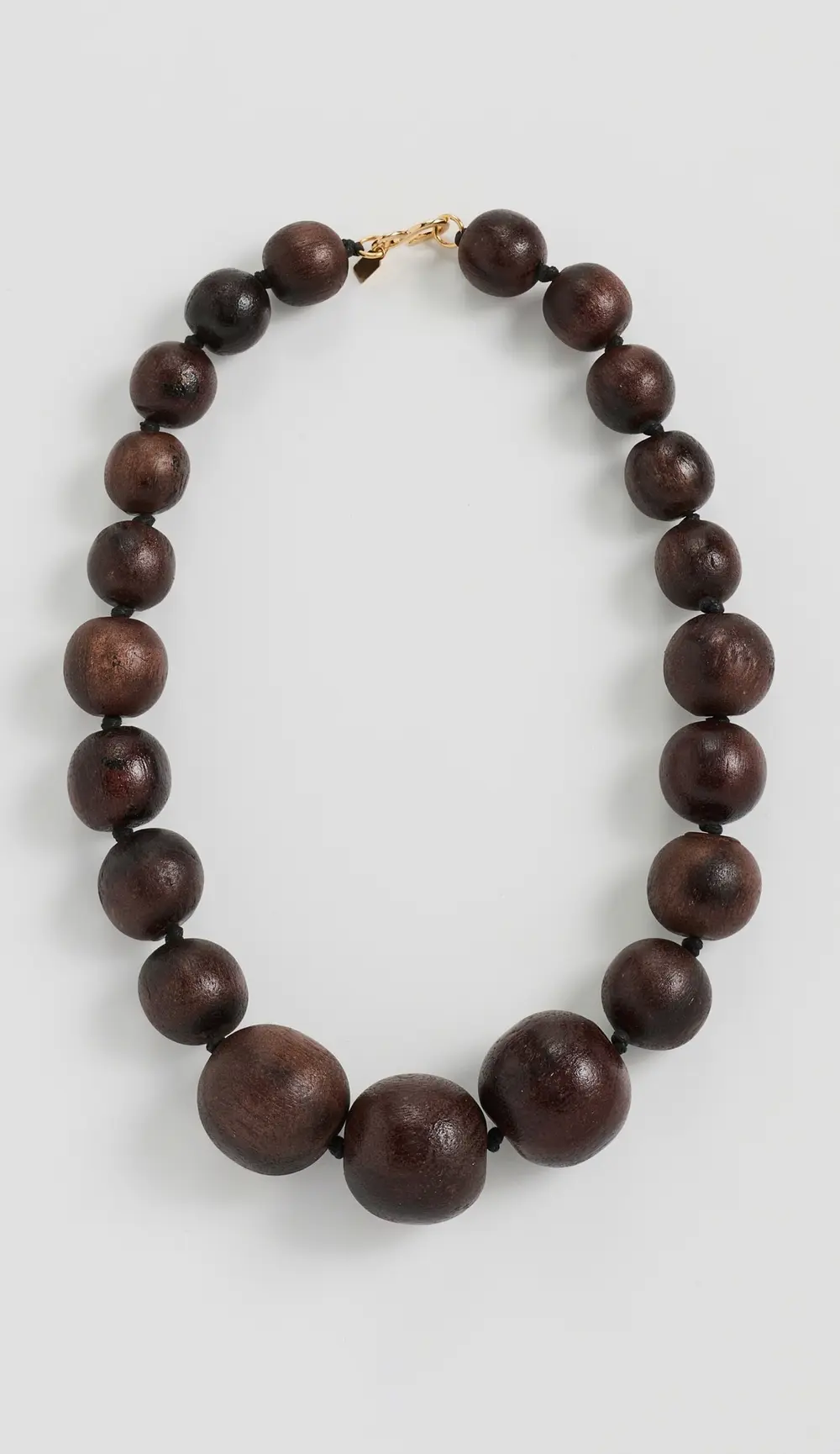 Kenneth Jay Lane Round Wood Ball Necklace