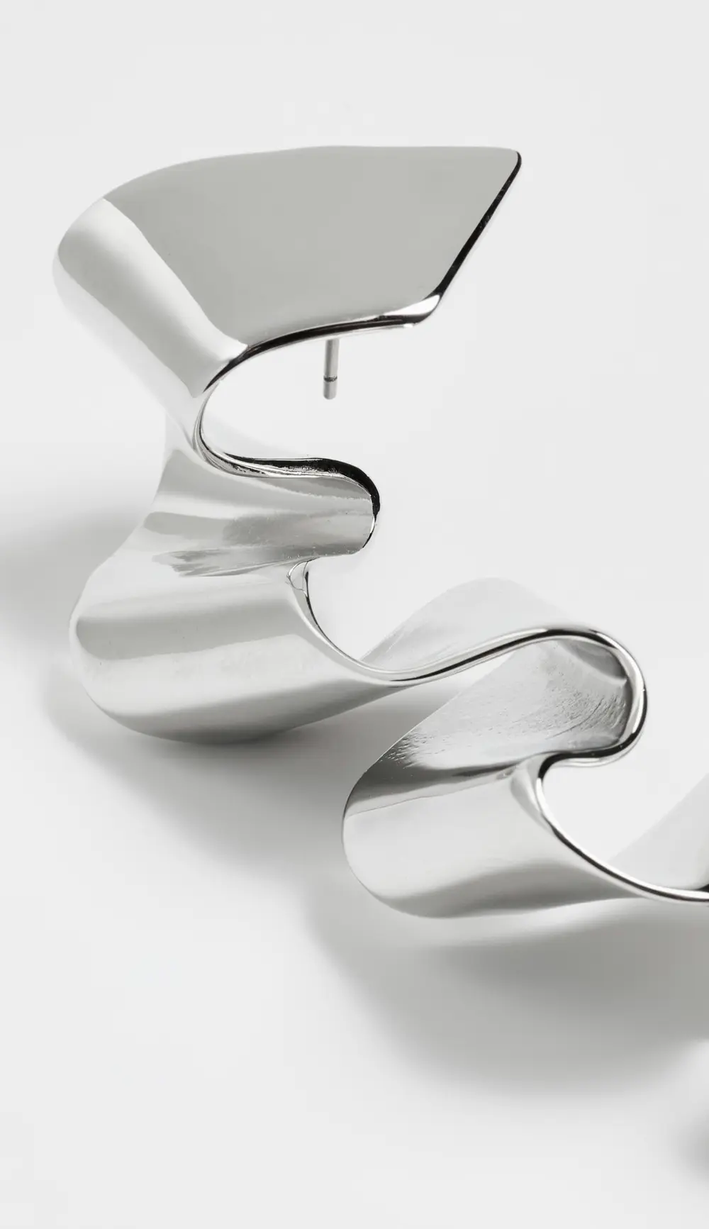 Elsie Frieda Metal Sculpture Ribbon Earrings