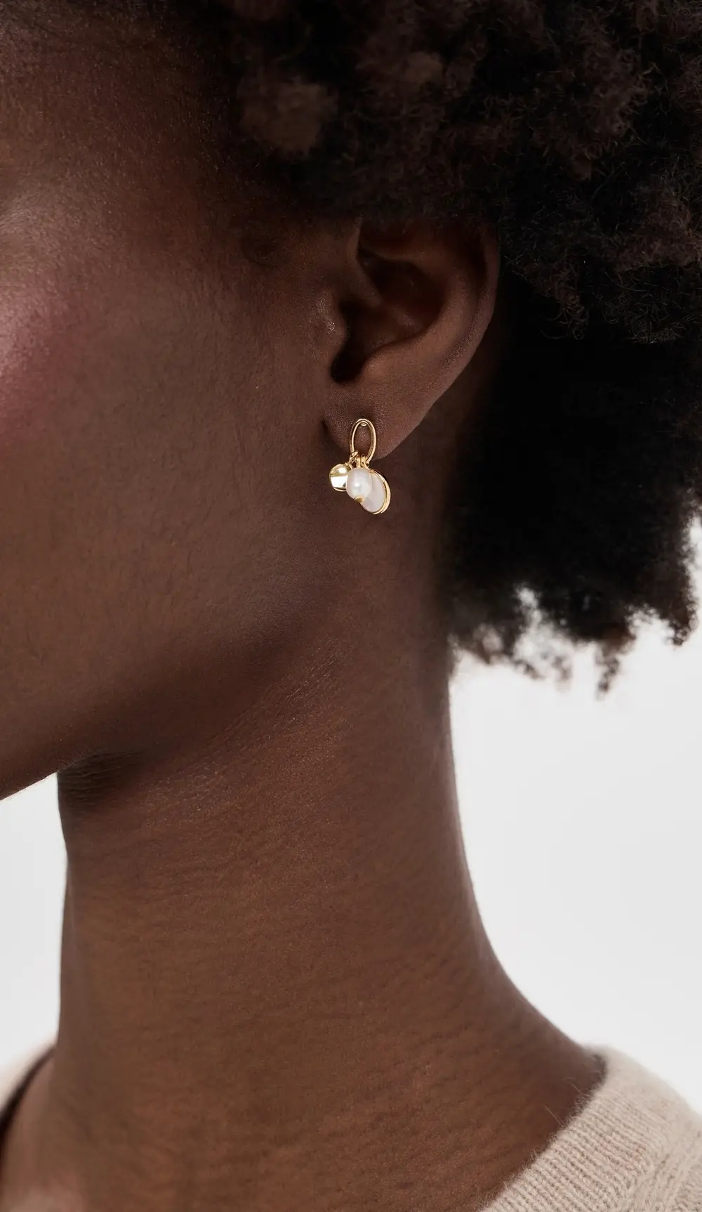 Madewell Freshwater Pearl Cluster Drop Earrings