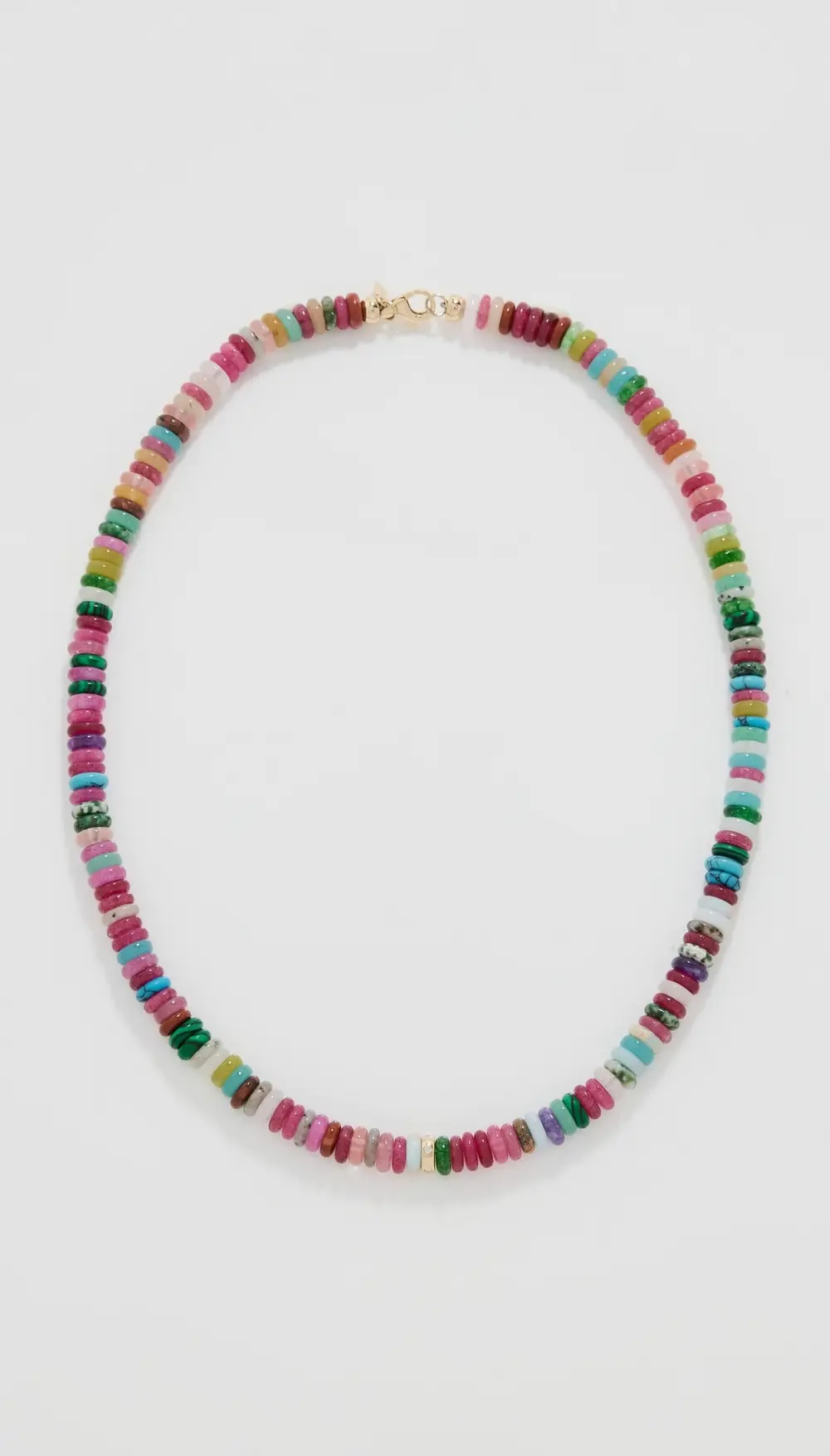 EF Collection 14k Jumbo Multi Gemstone Bead Necklace