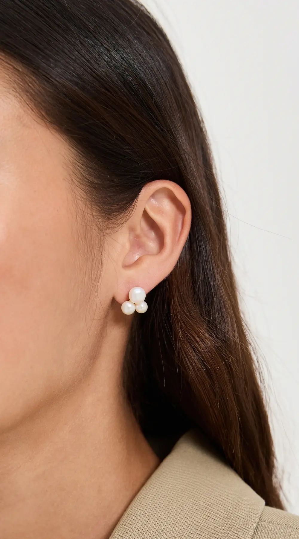 SHASHI Triple Pearl Drop Earrings