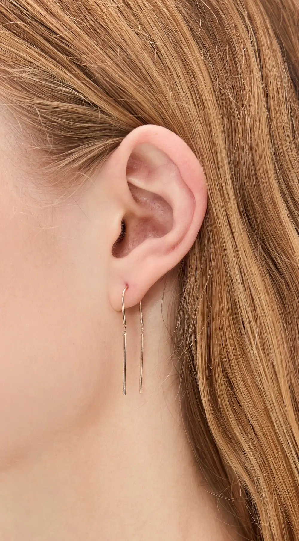 Zoe Chicco 14k Gold Wire Thread Through Earrings