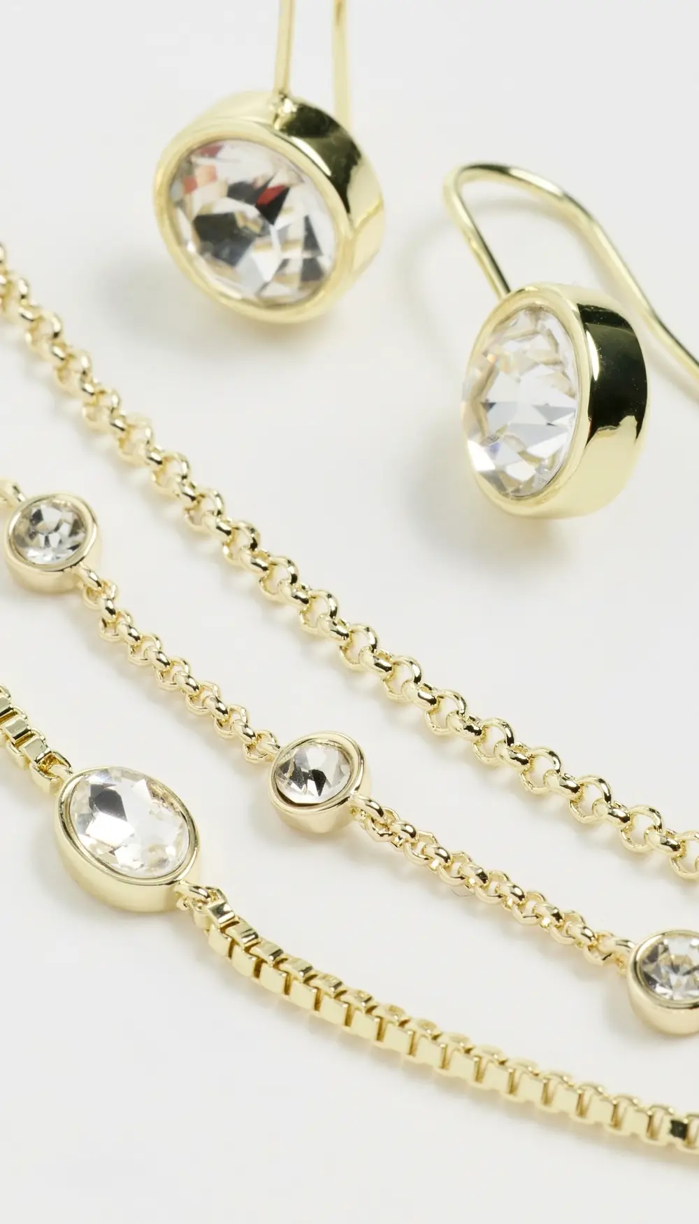 BaubleBar Crystal Earrings and Bracelet Gift Set