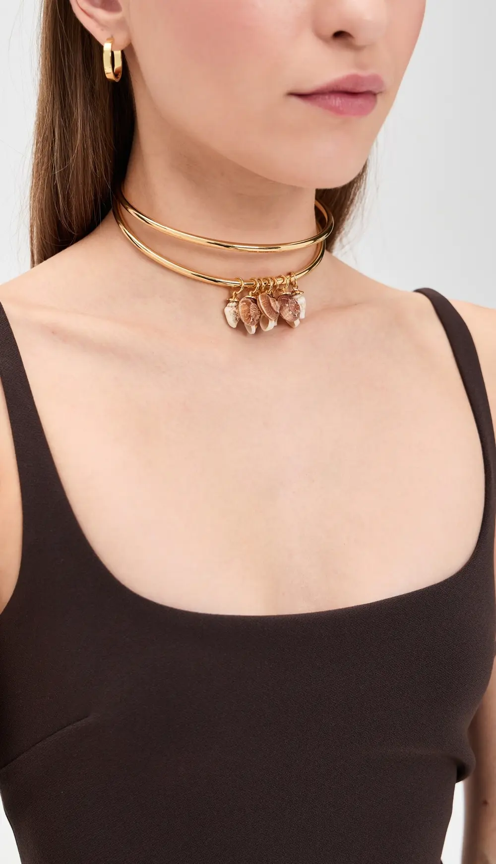 Logan Tay Gold Shell Choker
