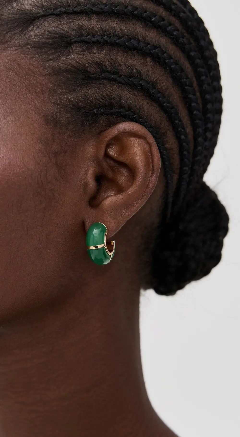 Lizzie Fortunato Zellige Hoops In Green Jade