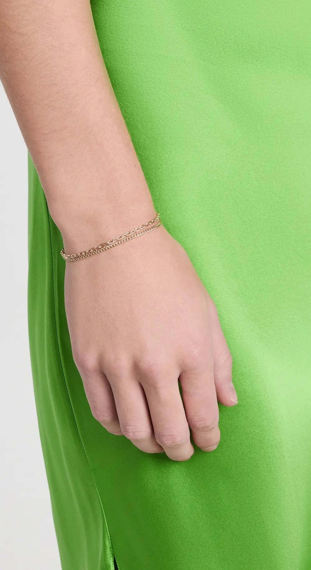 Zoe Chicco 14k Gold Double Chain Bracelet