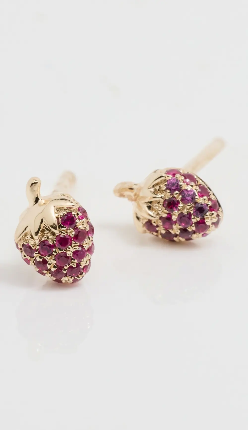 EF Collection 14k Ruby Mini Strawberry Studs