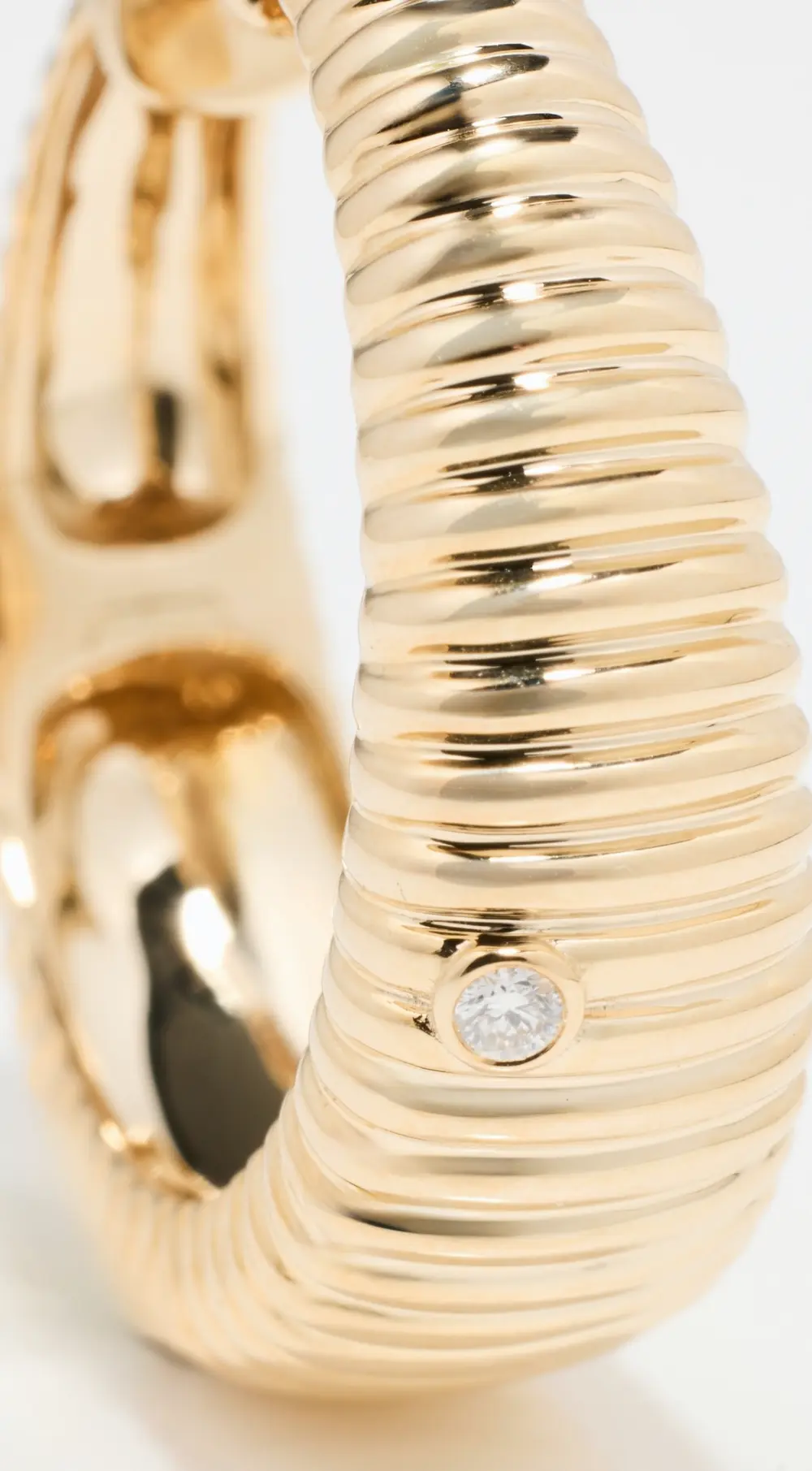 Yvonne Leon Paire De Maxi Creoles Berlingot OJ Earrings