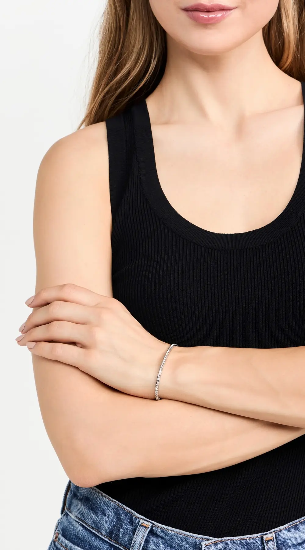 SHAY 18k Round Diamond Tennis Stretch Bracelet