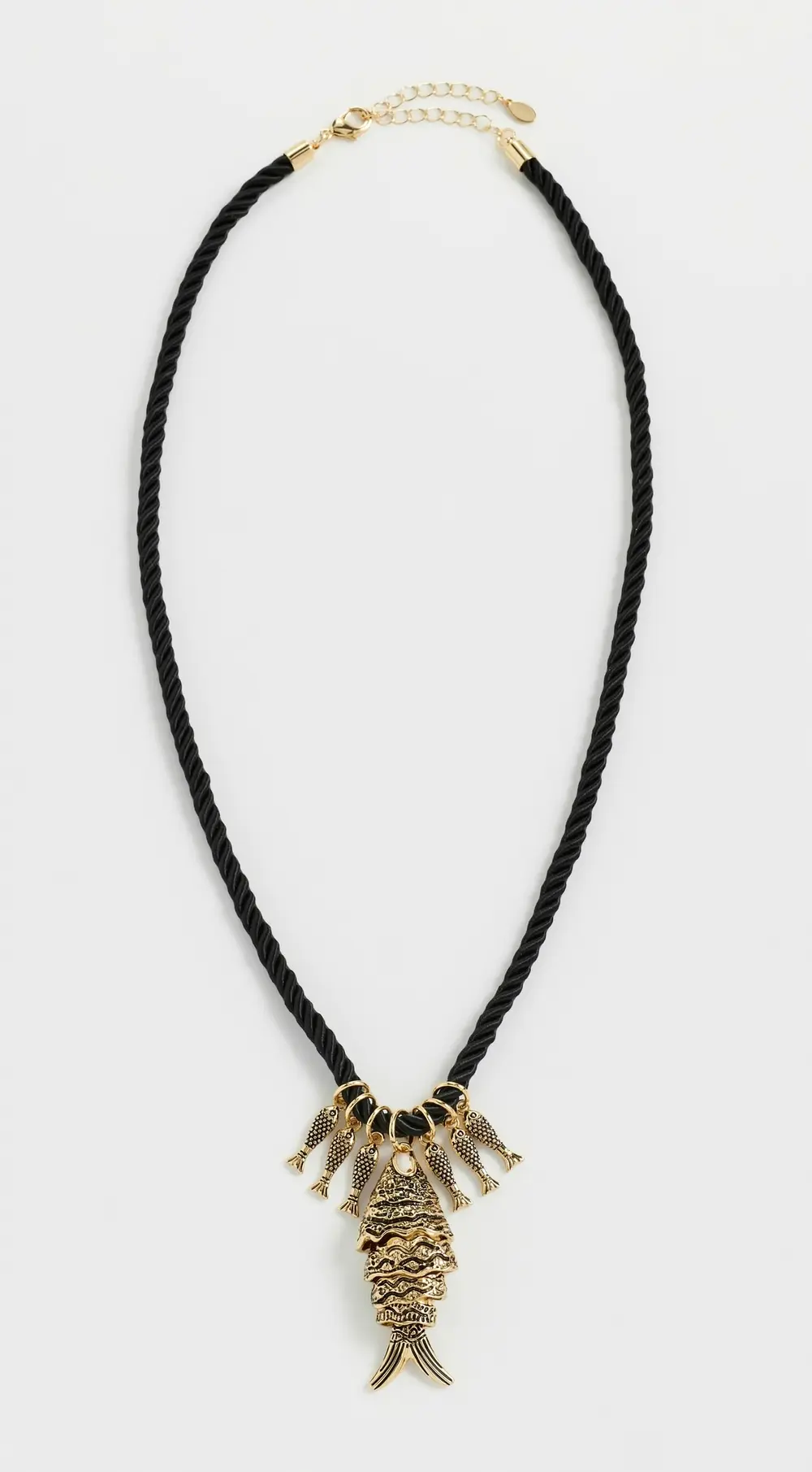 Kenneth Jay Lane Antique Gold Fish Necklace