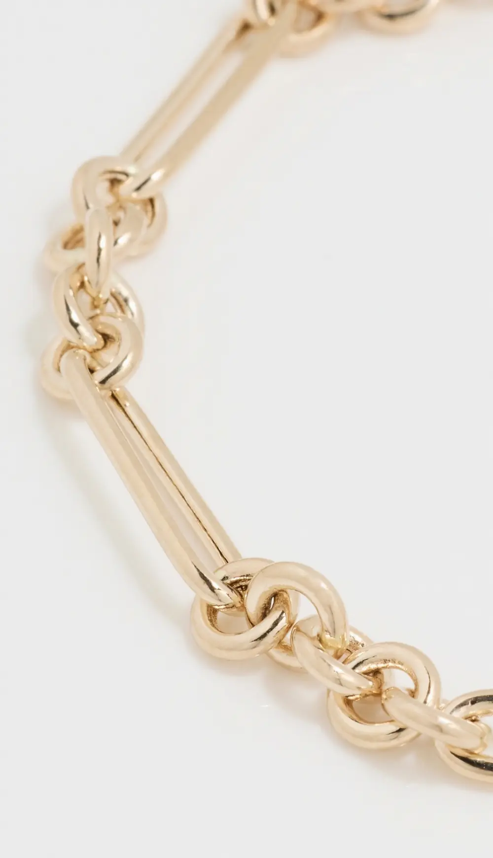 Zoe Chicco 14k Gold Large Mixed Paperclip Bracelet