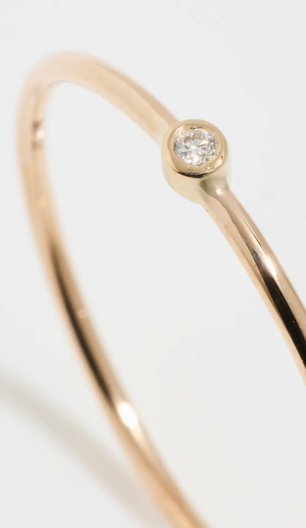 Zoe Chicco 14k Diamond Bezel Thin Gold Band Ring