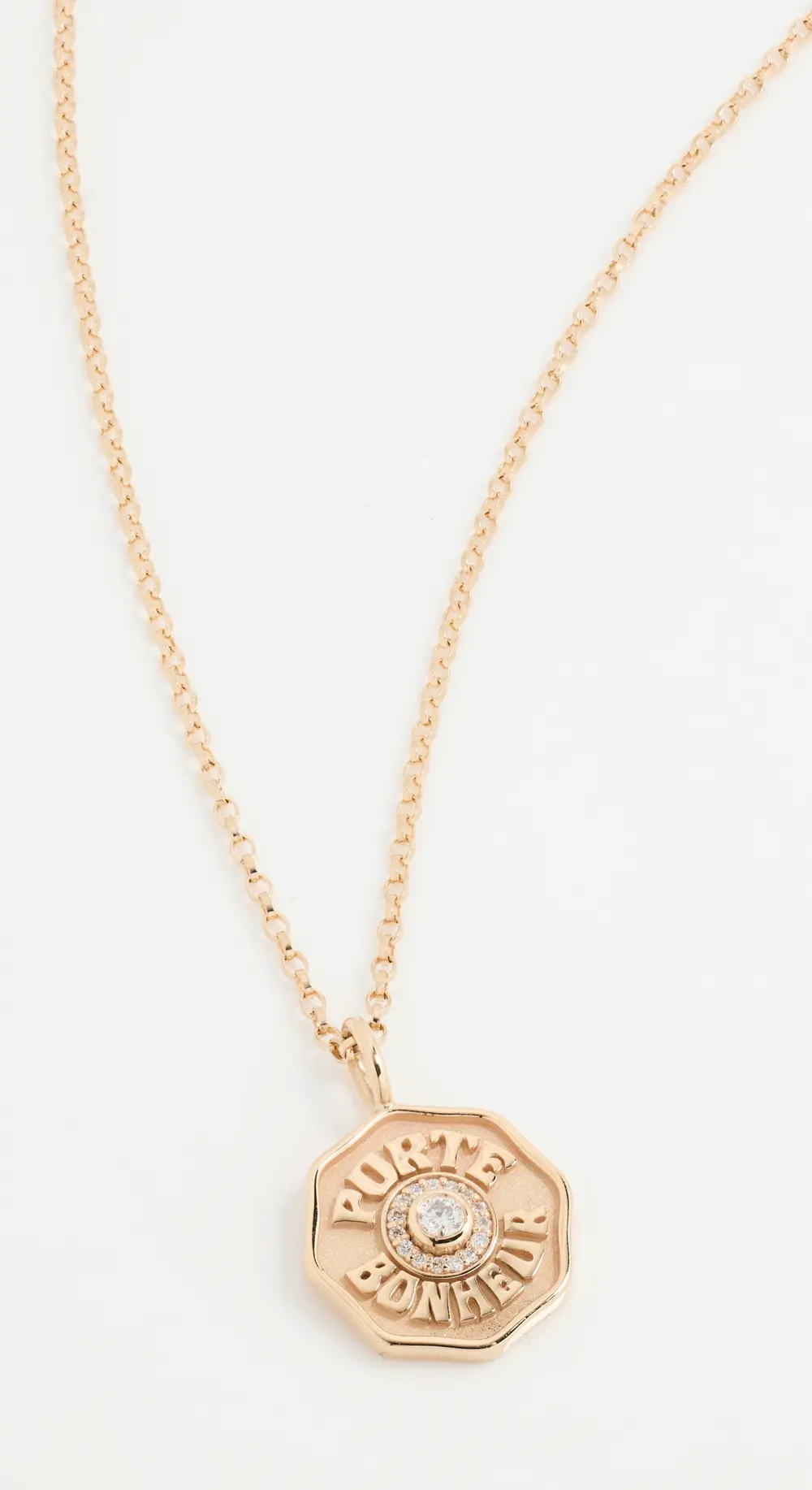 Marlo Laz Mini PB Diamond Halo Necklace