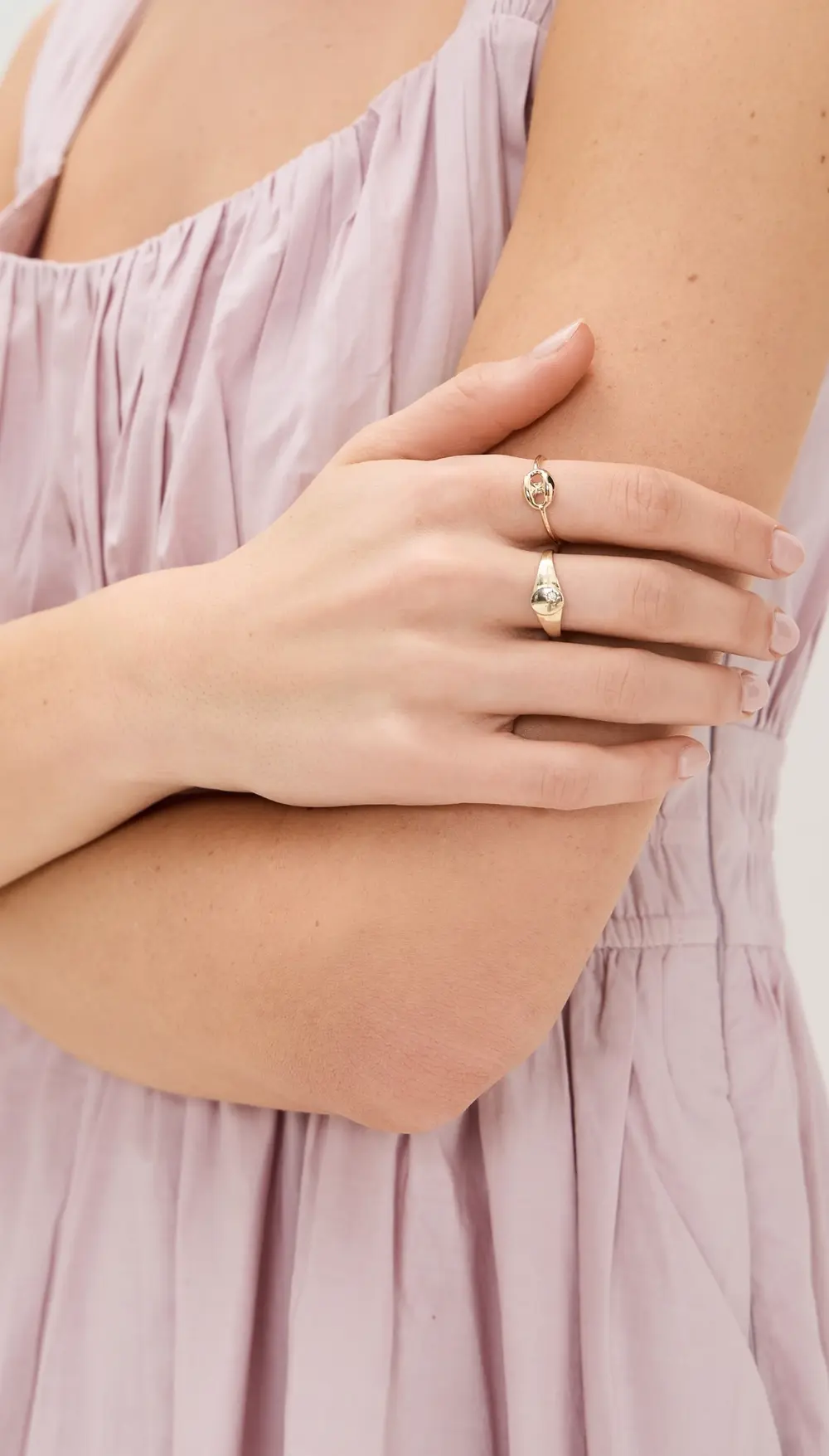 Zoe Chicco 14k Gold Single Large Puffed Mariner Link Ring