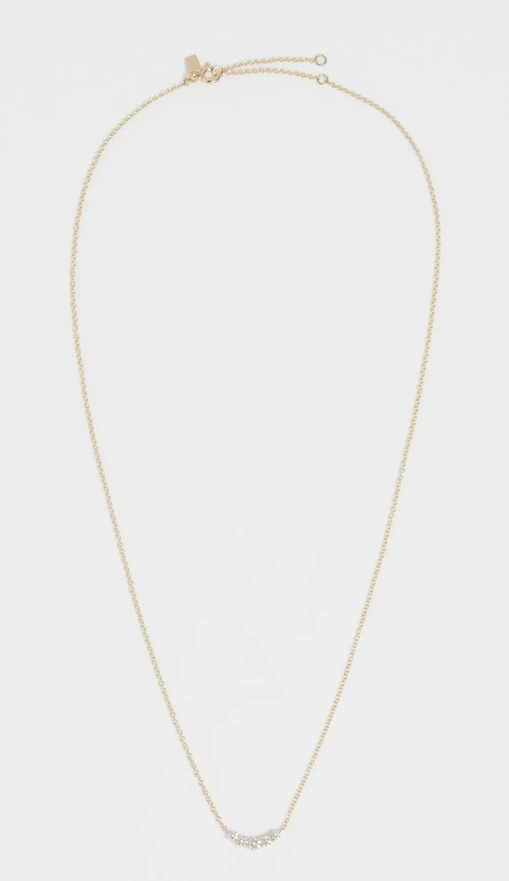EF Collection 14k Gold Graduated Diamond Arc Necklace