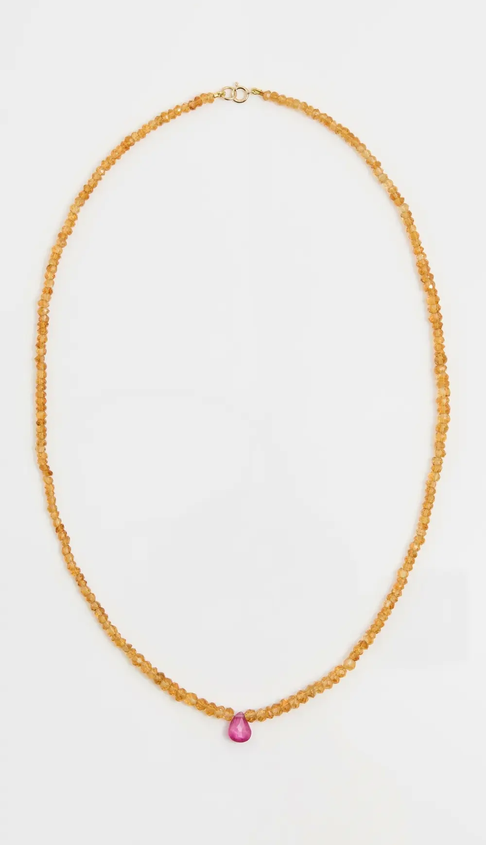 JIA JIA Citrine Ruby Teardrop Necklace
