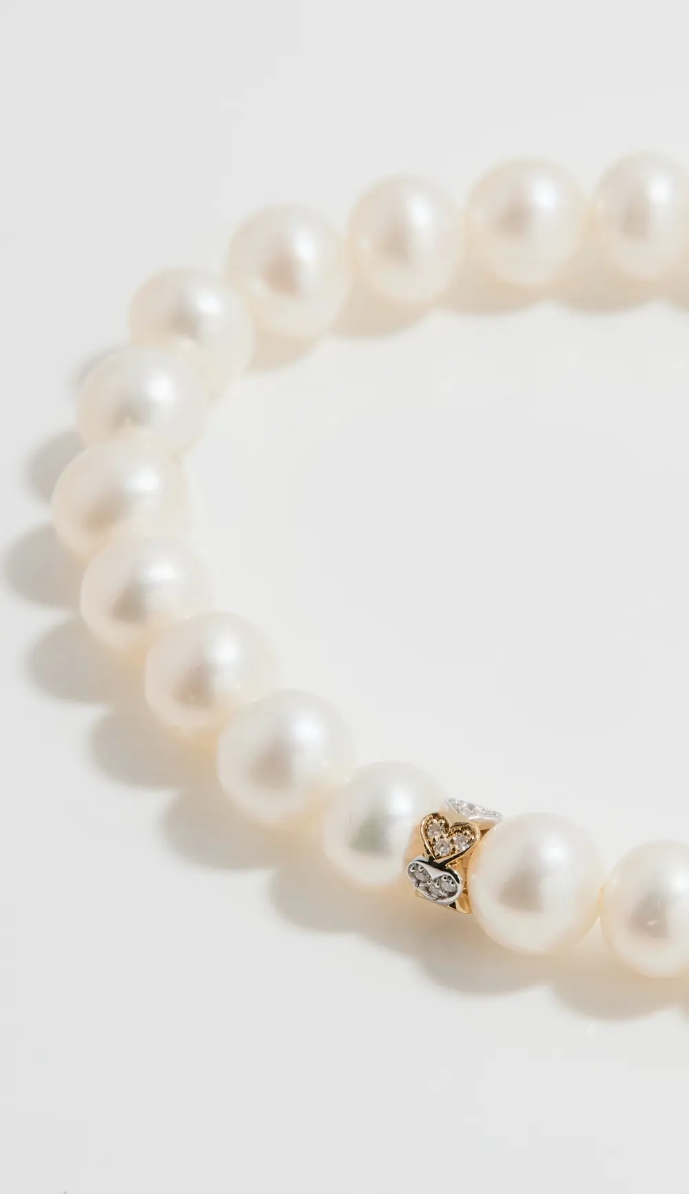 Sydney Evan 14k 6mm Eternity Heart Rondelle Bracelet