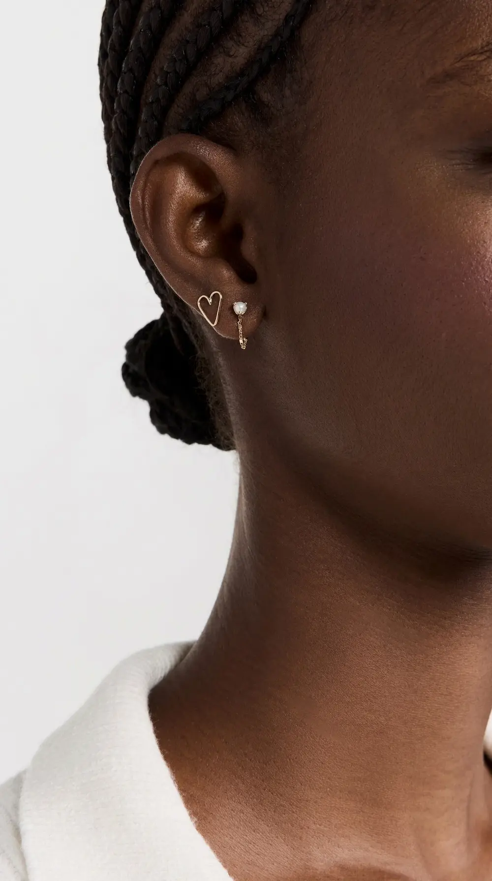 Zoe Chicco 14k Gold Open Heart Studs