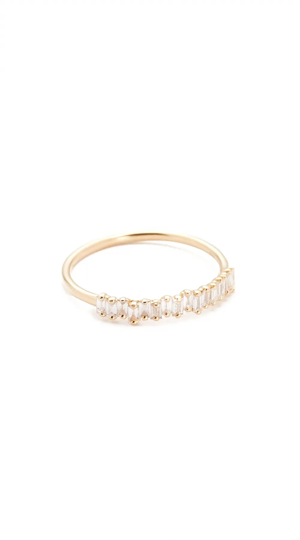 Suzanne Kalan 18k Fireworks Gold Diamond Half Band Ring