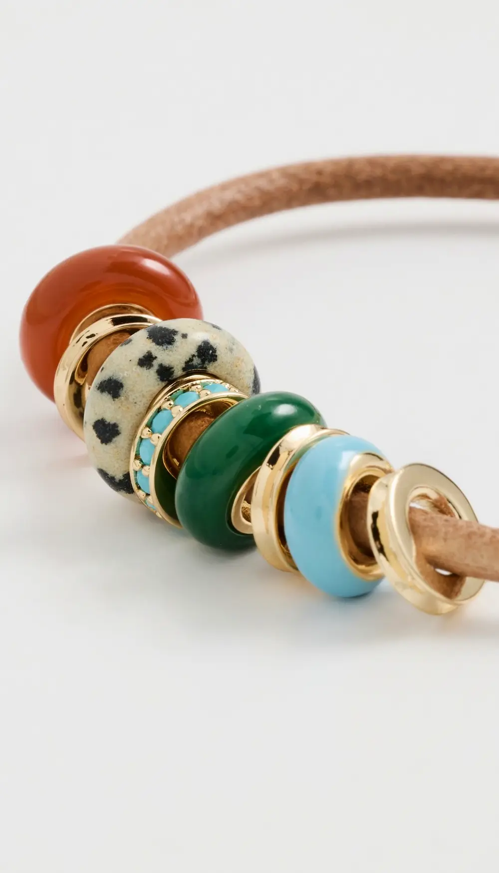 Roxanne Assoulin Semi Sliders On Leather Cord Bracelet