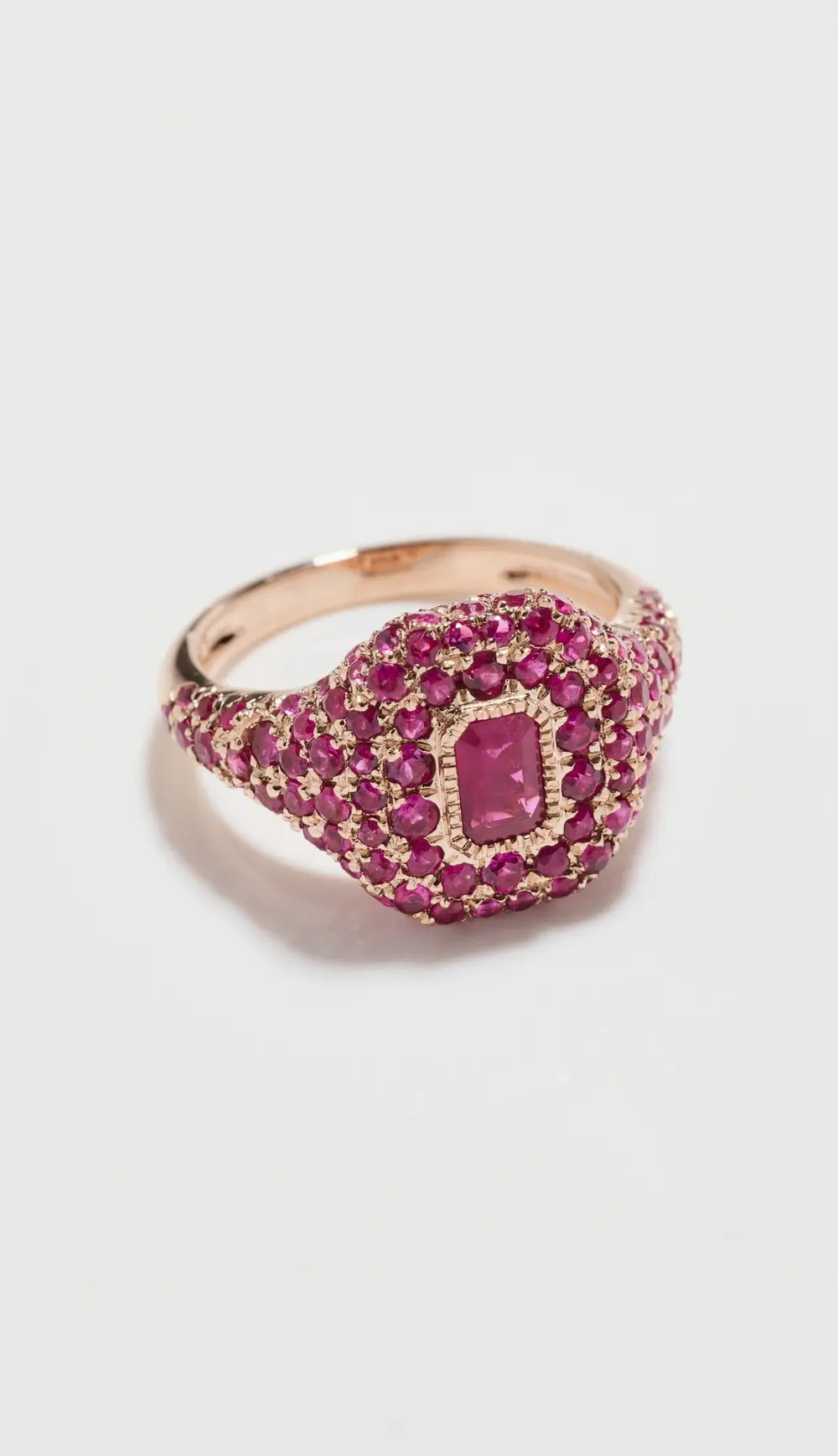 SHAY 18k Pave Ruby Pinky Ring