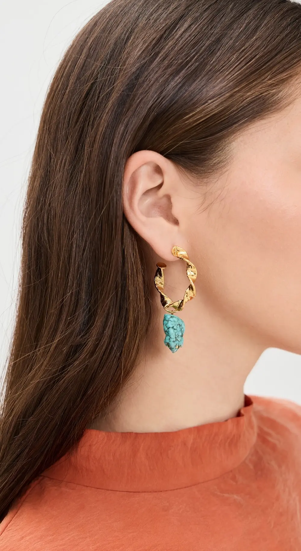 Maison Irem Rocky Hoop Earrings