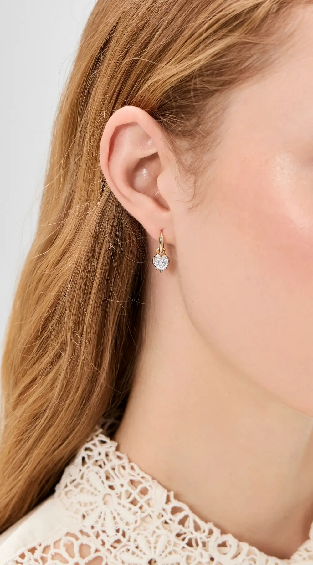 SHASHI Heart Georgian Cut Earrings