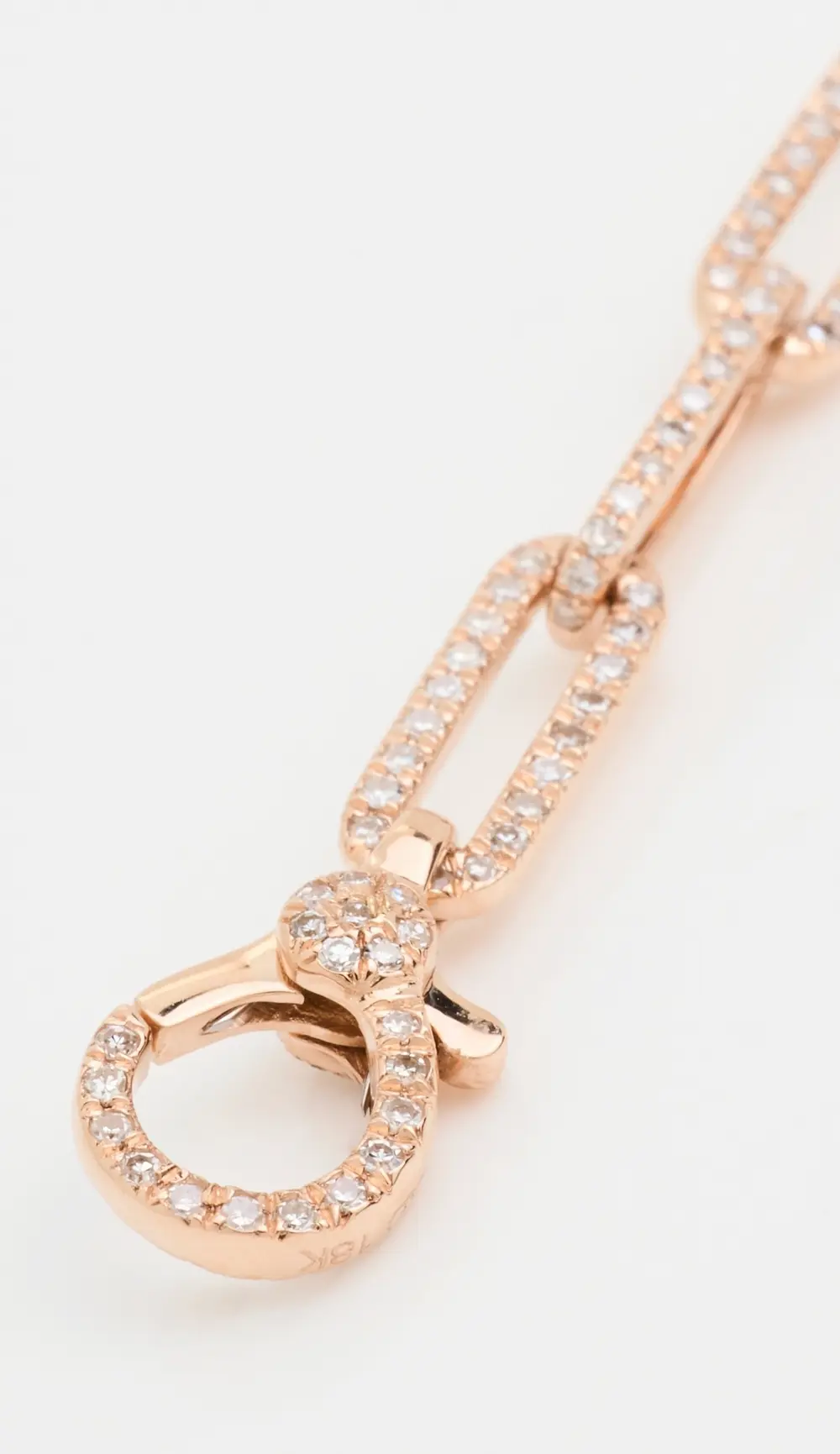 SHAY 18k Diamond Pave Flat Cable Link Bracelet