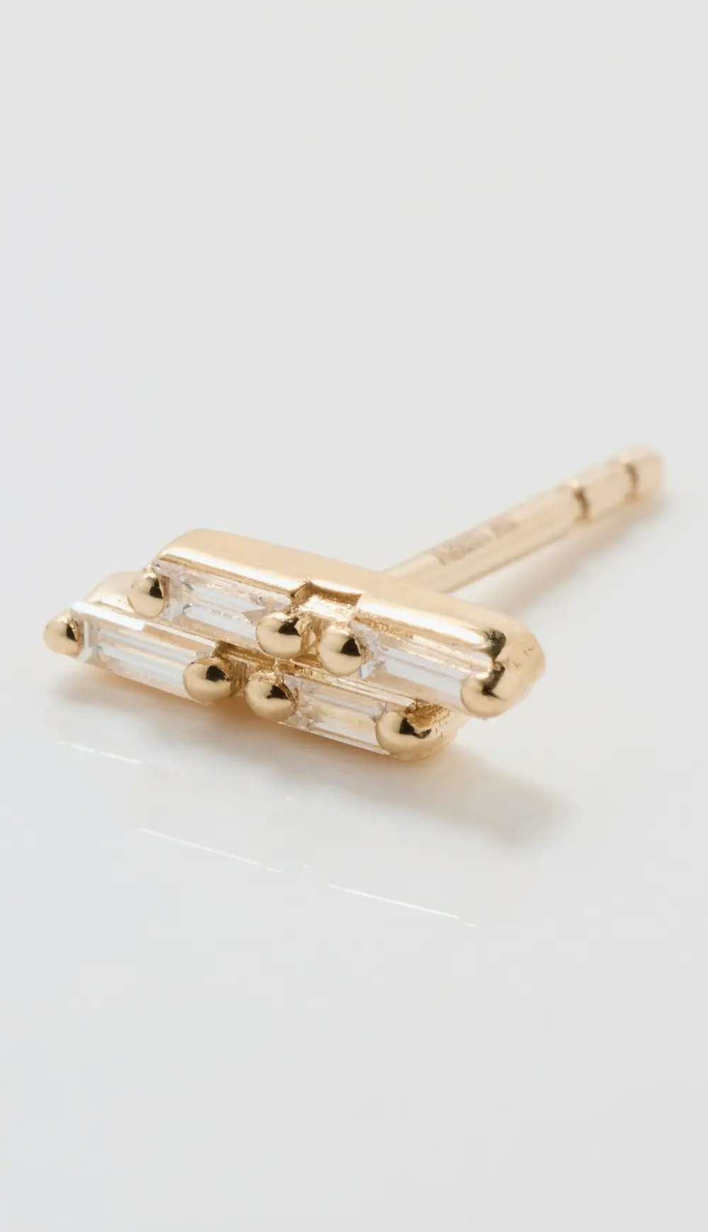 Kalan by Suzanne Kalan 14k Double Baguette Diamond Stick Studs